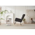 thumbnail image 5 of Nursery Rocking Chair, Fabric Upholstered Glider Rocker with High Backrest, Modern Rocking Accent Chairs Comfy Side Chair Armchair Single Chair for Nursery, Bedroom, Living Room, Office, K, 5 of 9