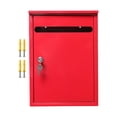 thumbnail image 1 of Buzón de correo con cerradura BLESIY Buzón de sugerencias Rojo grande, 1 of 8