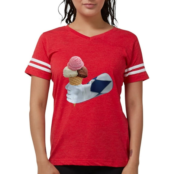 CafePress - Power Rangers Holding Ice Women's Football T Shirt - Womens Football Shirt