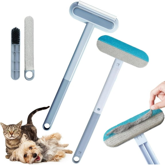Zoloko Multifunctional Pet Hair Remover, 4 in 1 Pet Hair Removal Tool, Reusable, Washable, Cat and Dog Hairs Removal for Couch with 17inch Extendable, for Furniture