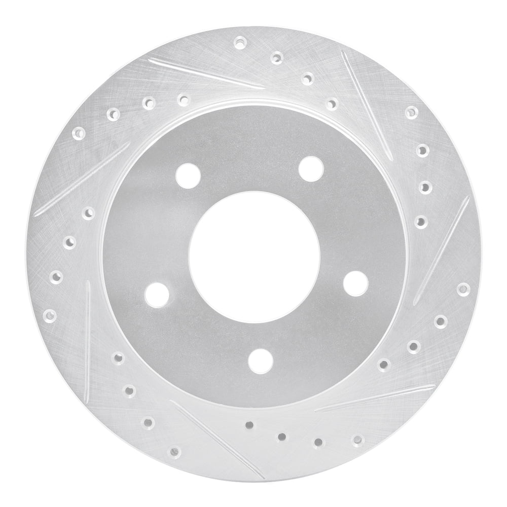 Dynamic Friction Company 631-48019R DFC Brake Rotor - Drilled And Slotted - Silver