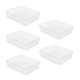 thumbnail image 3 of Storex Plastic Letter Tray, Letter Size Paper Sorter, Clear, 3 of 6