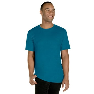 Jerzees Mens Premium Blend Ringspun Crewneck T-Shirt, L, Digital Teal Heather