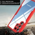 thumbnail image 5 of Compatible with Samsung S22 Ultra Case Clear with Built-in Screen Protector Camera Lens Protection,Transparent Rugged TPU Silicone Full Body Phone Case for Samsung Galaxy S22 Ultra, Red, 5 of 5