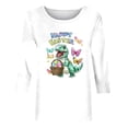 thumbnail image 5 of Otoño 3/4 Manga Tops para las Mujeres 2025 Pascua Impreso Cuello Redondo, Suelto Casual Camiseta de Poliéster, 5 of 5