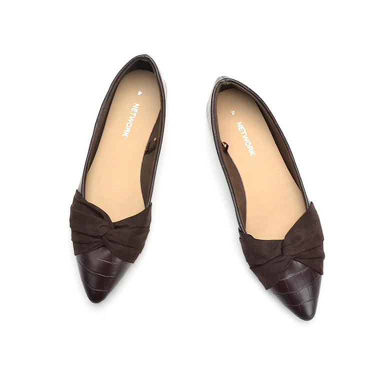 Dark brown flats clearance womens
