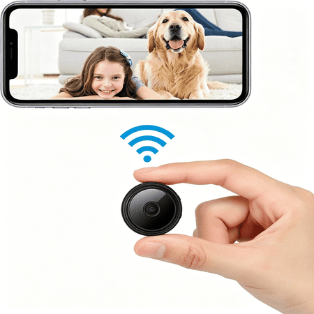 GJX Small Camera for Spying Room Camera Secret Mini Spy Hidden House Small Nanny Cam with Phone App Video Recording Live Feed Night Vision Pet Baby Monitor