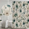 thumbnail image 4 of Polyester Fabric Watercolor Dandelion Shower Curtain, Spring Floral Botanical Vintage Beige Waterproof Bathtub Curtain Bathroom Decor Set with Hooks 60 x 72 Inches, 4 of 6