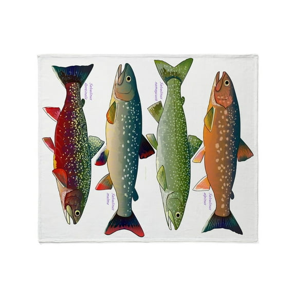 CafePress - 4 Char Fish Throw Blanket - Soft Fleece Throw Blanket, 50"x60" for All Ages