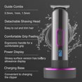 thumbnail image 4 of Graflsoa Rechargeable Matte Black Hair Clipper with 3 Guide Combs, Cleaning Brush, Charging Base & USB Cable, 800mAh Battery, Cordless Design for Men's Grooming, 4 of 6