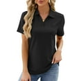 thumbnail image 1 of Yuyuzo Womens Shorst Sleeve Tops V Neck Shirts Casual T Shirts Tees Solid Color Spring Summer Top, 1 of 3