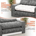 thumbnail image 6 of Centilab Folding Sofa Bed, Convertible Sleeper Couch, 3 in 1 Loveseat Sofa with Pillows, Pull Out Floor Couch for Living Room Bedroom Lounge, Gray, 6 of 9