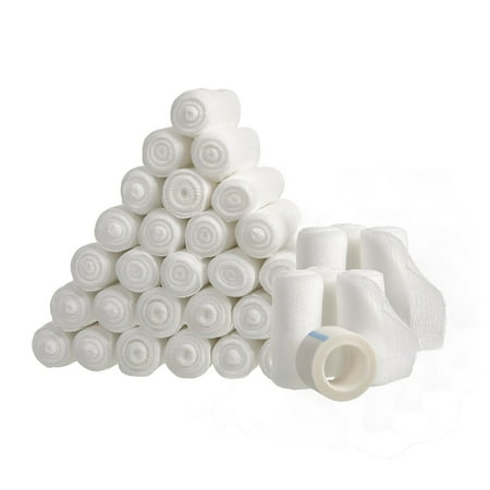 36 Gauze Bandage Rolls with Medical Tape, 2