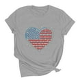 thumbnail image 2 of Cavosen Independence Day Clothes Women Petite Red White and Blue Short Sleeve Crewneck T Shirts USA Flag Graphic Shirts Lady L Patriotic Casual Shirts Independence Day Tunic Tees Patriotic Clothes, 2 of 7