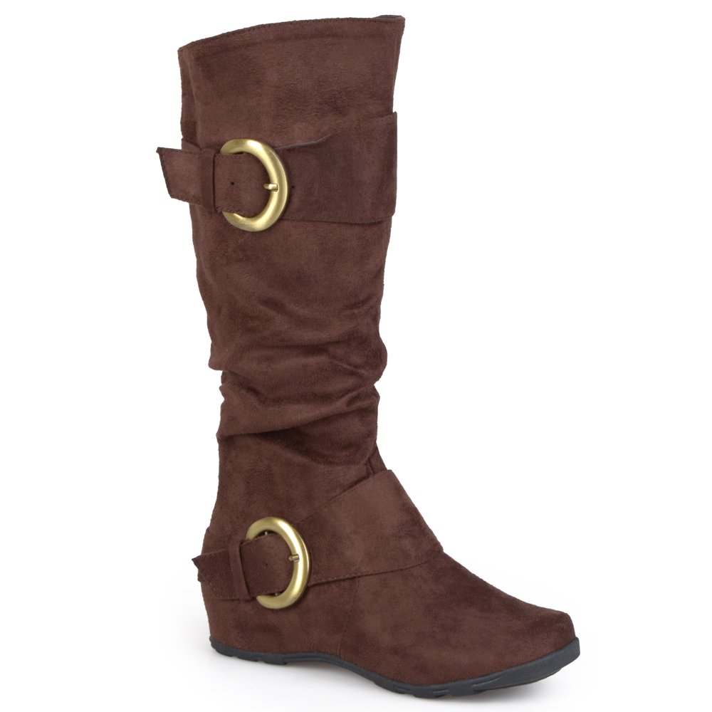 Brinley Co. Brinley Co. Women's Buckle Accent Slouchy MidCalf Boots