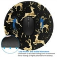 thumbnail image 4 of Disketp Christmas Gold Deers Small Mouse Pad 7.9x7.9 Inches,Washable Round Mousepad For Office Laptop Computer,Non-Slip Rubber Base Mouse Pads For Wireless Mouse, 4 of 9