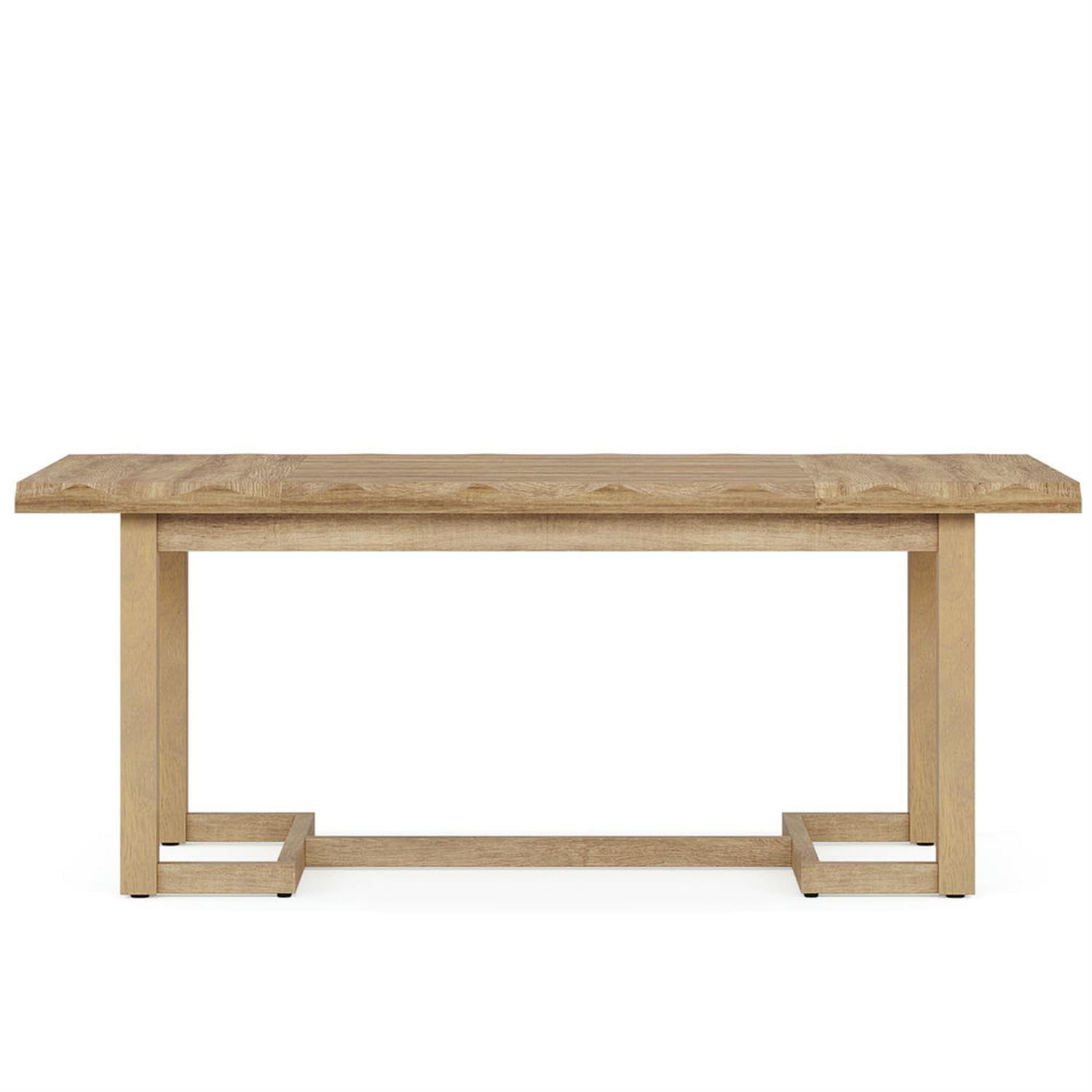 Demi Bonn 63" Wood Executive Computer Desk, Modern Duty Study Writing Gaming Table for Home Office, Rectangle Conference Table, Brown