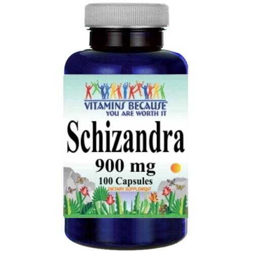 Schizandra 900mg 100 Caps (Schisandra chinesis) (berry) - Walmart.com