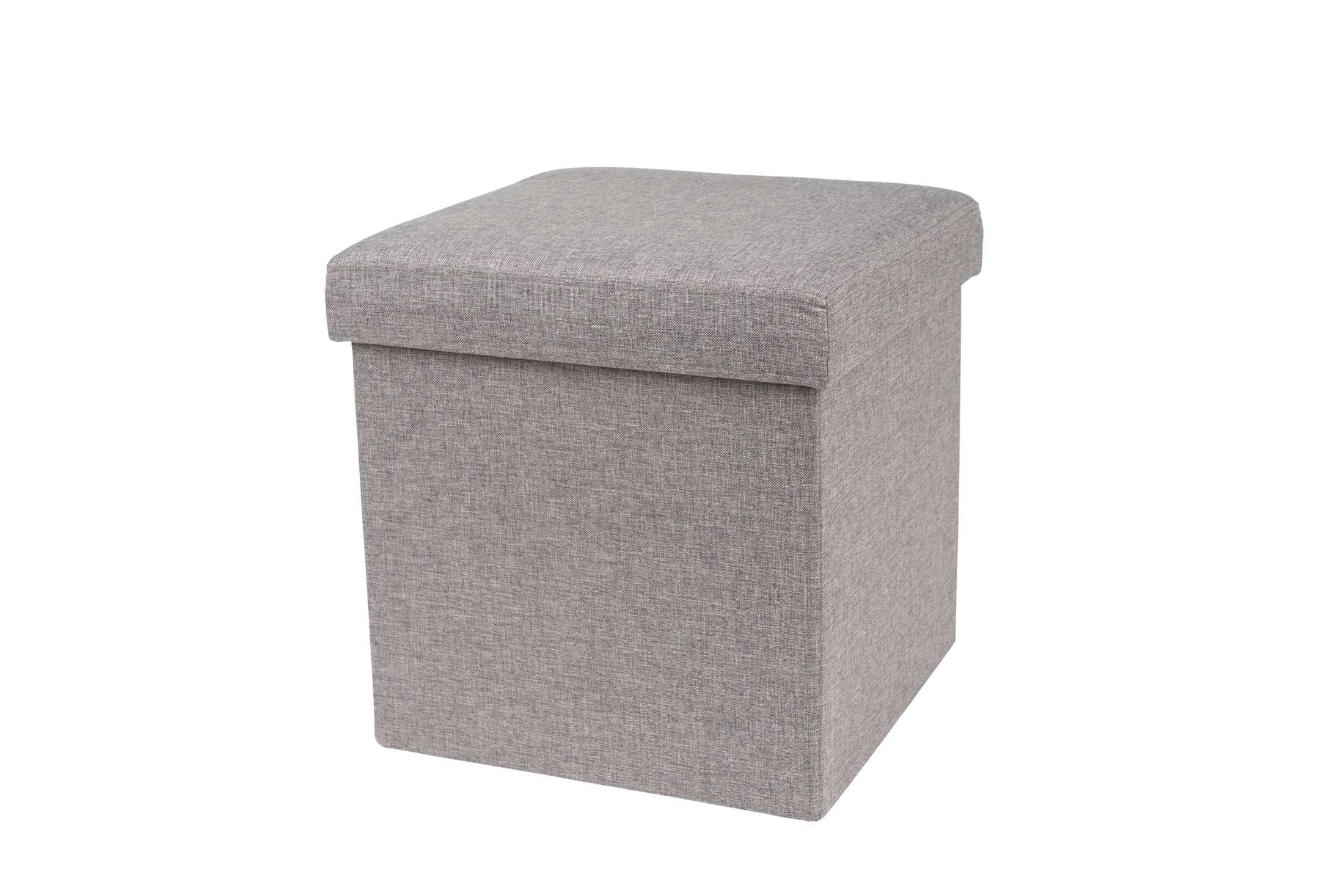 Mainstays Collapsible Storage Ottoman, Gray