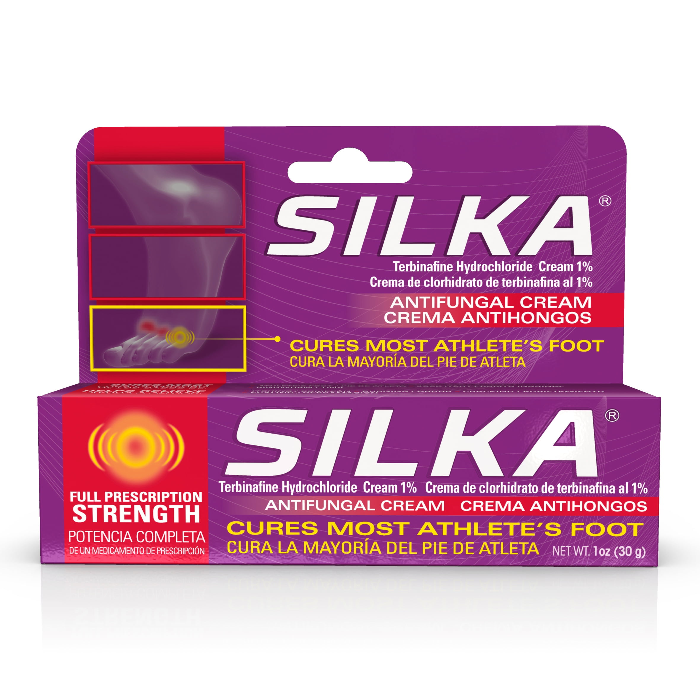 Silka Athlete's Foot Prescription Strength Antifungal Cream, 1 oz