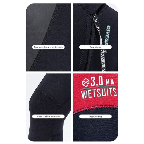 Trajes De Buceo Trajes de buceo de una pieza Hombres Mujeres Trajes de neopreno de 3 mm (Azul oscuro Hombres XL) Ndcxsfigh Para Estrenar