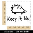 thumbnail image 2 of Keep It Up Cute Hedgehog Teacher Motivation Square Rubber Stamp Stamping Scrapbooking Crafting - Large 2.75in, 2 of 7