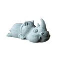 thumbnail image 4 of Green Sandstone Animal Mini Tea Pet Figurine DIY Terrarium Crafts Small Statue Cute Kung Fu Tea Pet Model for Fairy Garden, Yoga Room Shelf Rhinoceros, 4 of 8