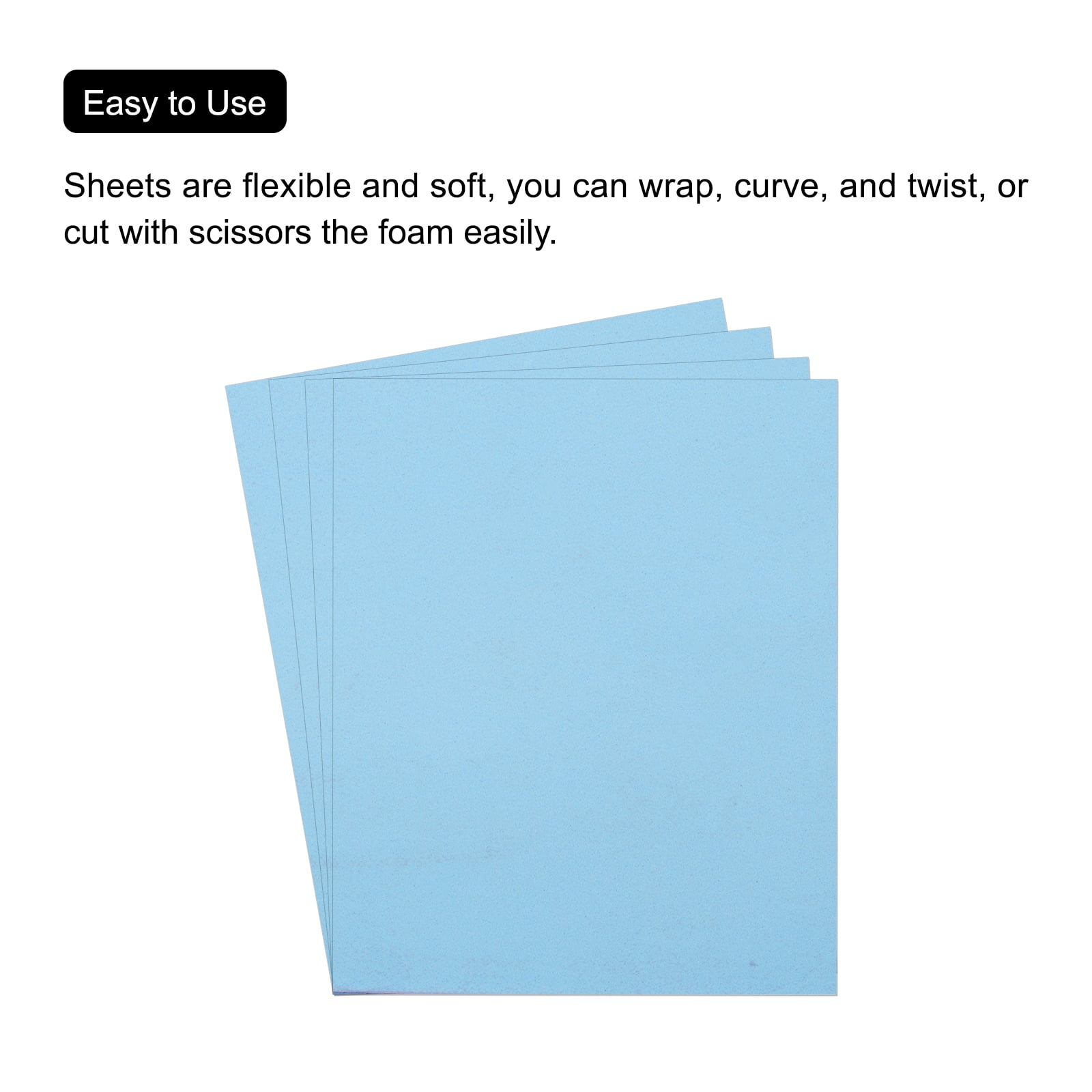 EVA Foam Sheets Light Blue 19.7 Inch x 35.4 Inch 1mm Thick Crafts Foam Pack of 5