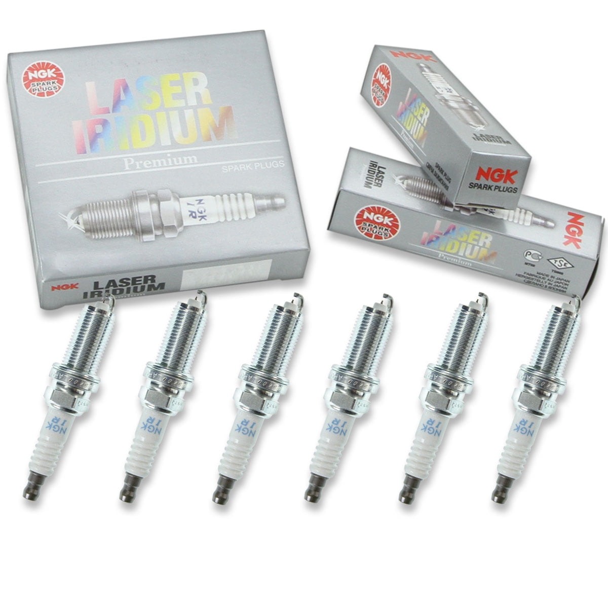 6 pc NGK 7505 Laser Iridium Spark Plugs for 22041AA750 22401AA750 22401AA751 4506 4704 IKH20TT PKH20TT Ignition Wire Secondary Fits select: 2010-2019 SUBARU OUTBACK, 2010-2019 SUBARU LEGACY