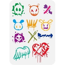 Graffiti Small Patterns Painting Stencil 8.3x11.7inch Reusable Graffiti Theme Craft Stencil