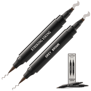 Striking Viking Beard Filler Pen Light Brown 2 Pack Waterproof Dual Tip Beard Shaping Pen