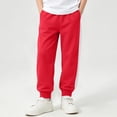 thumbnail image 5 of BLVB Toddler and Kids Boys Girls Sweatpants Joggers Active Soft Running Pants with Pockets Workout Clothes(Red,1-2 Years), 5 of 8
