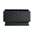 thumbnail image 7 of Creative Co-Op Ceramic Hobnail Planter with Scalloped Edge and Polka Dots, Black, 7 of 7