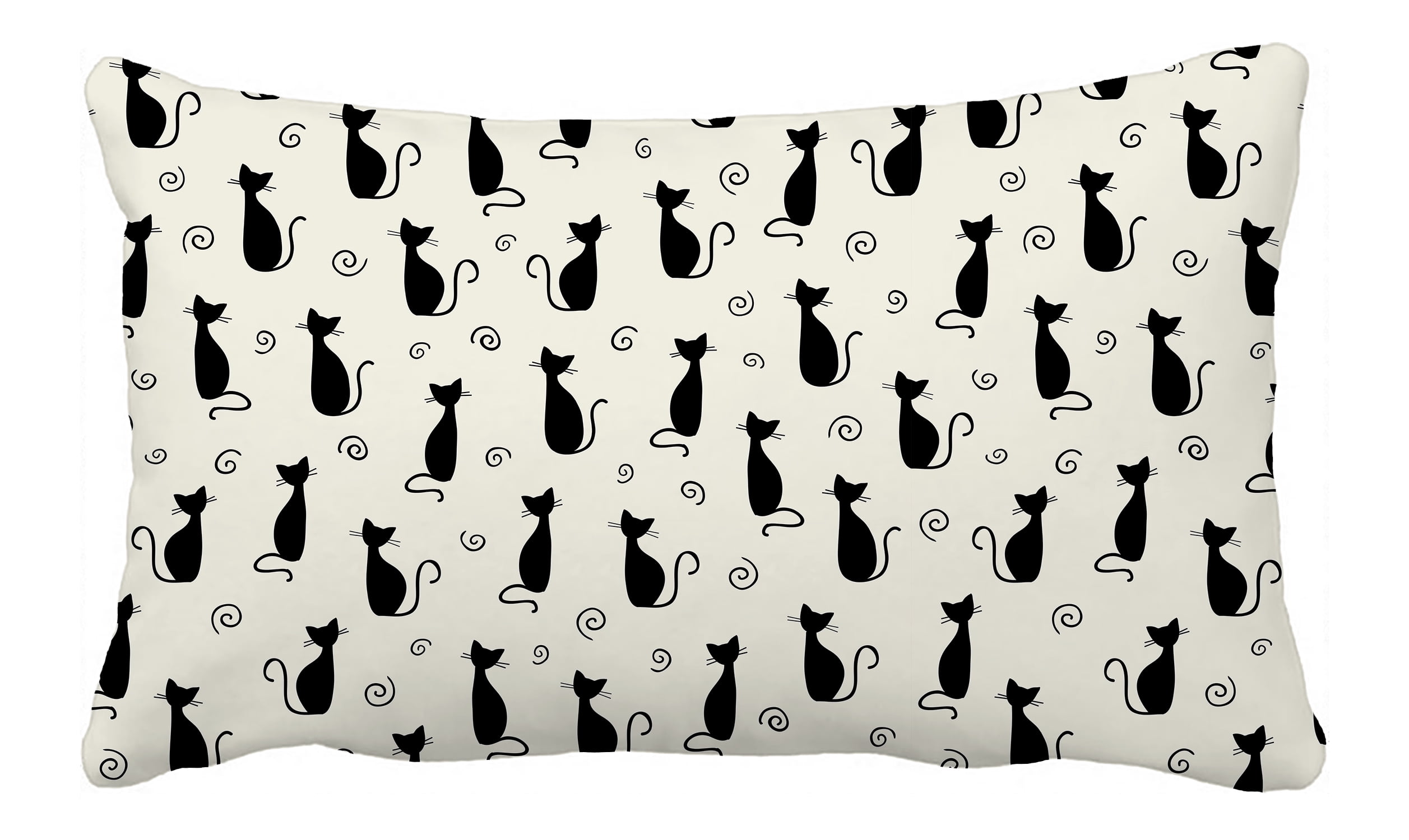 YKCG Funny Black Cat Cute Kitten Pillowcase Pillow Cushion Case Cover