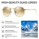 thumbnail image 3 of Gafas de Sol Pro Acme Redondas de Metal con Lentes de Cristal Marrón 50mm, 3 of 5