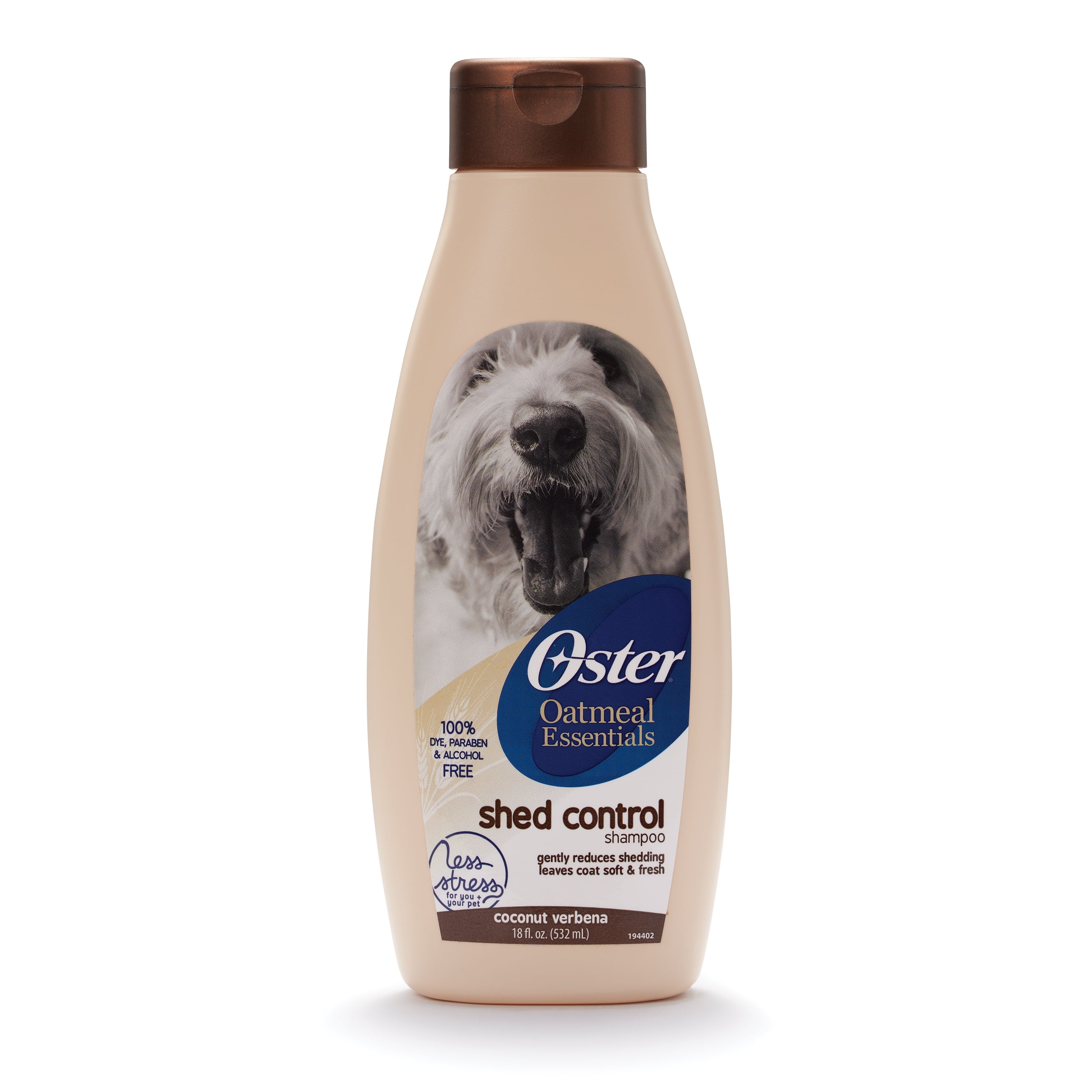 Oster Oatmeal Essentials Shed Control Dog Shampoo, Coconut Verbena, 18
