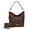 Chocolate, variant on MKF Collection Jordina Vegan Leather Women's Shoulder Bag & Wristlet Wallet 2 pcs, Functional Purse Hobo Hanbag by Mia K - Wine