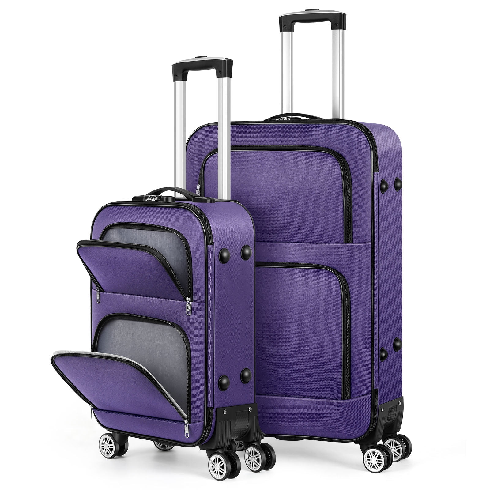 Soft Luggage Upright Rotating Soft Shell Expandable Lightweight Luggage