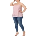 thumbnail image 2 of Unique Bargains Women's Plus Size Tops Lace Adjustable Strap Elegant Camisole, 2 of 6