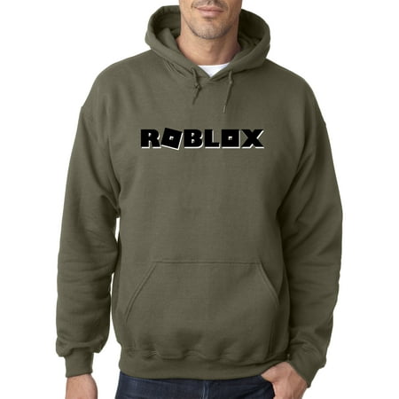 Trendy Usa 1168 Adult Hoodie Roblox Block Logo Game Accent Sweatshirt Small Military Green - 