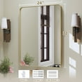 thumbnail image 4 of VIPLOOK Framed Wall Mounted Bathroom Vanity Mirror 32" * 24" - Brushed Gold, 4 of 10