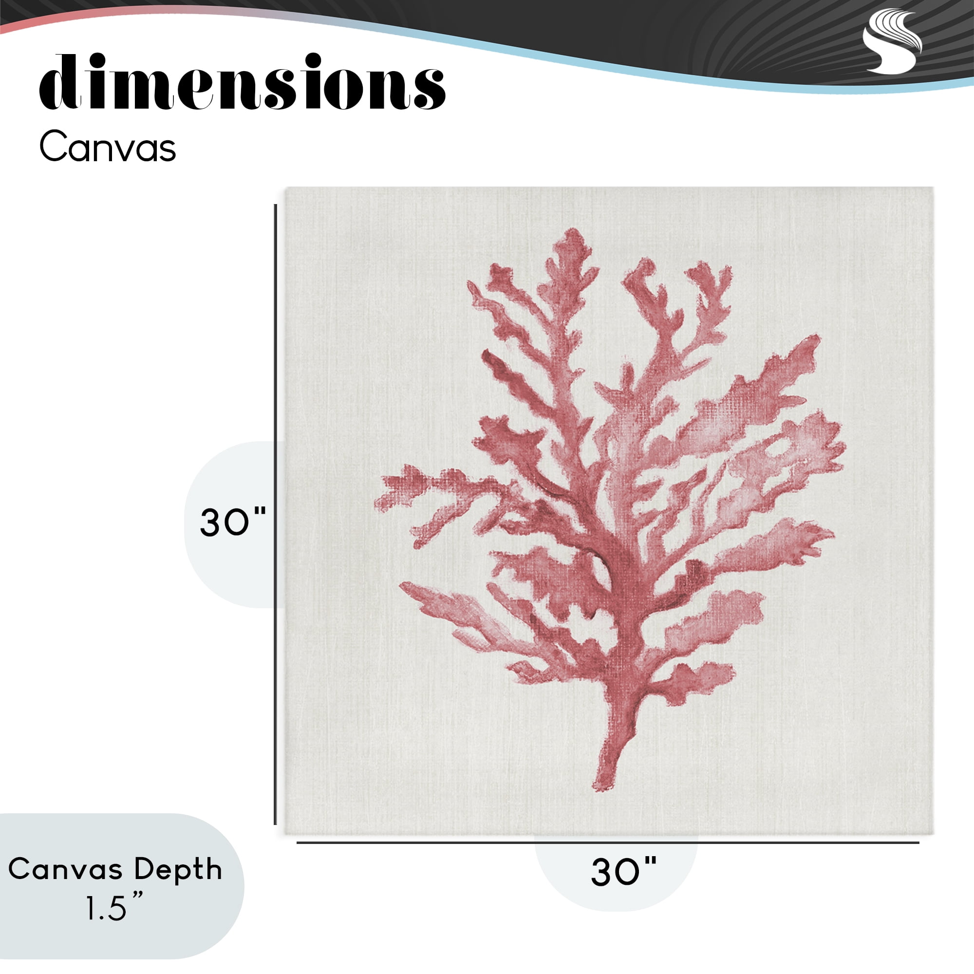 Stupell Industries Rosy Pink Coral Branch Canvas Wall Art, design by Janet Tava