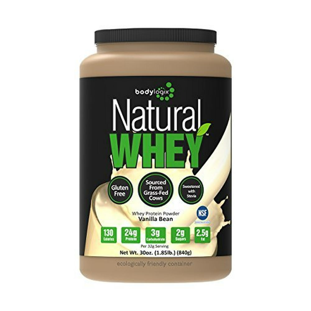 Bodylogix Protein Powder Natural Whey Vanilla Bean 1.85 lb