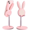 thumbnail image 1 of Lindo soporte para teléfono de conejito, soporte para teléfono celular de escritorio, compatible con todos los teléfonos móviles/tabletas, ángulo de altura ajustable, regalo de decoración de, 1 of 5