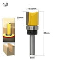 thumbnail image 3 of Juego de brocas para enrutador con patrón de acabado, cortador de madera con vástago de 8Mm, 4 unidades, 3 of 5