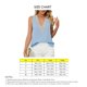 thumbnail image 4 of Camiseta sin mangas de guipur informal con cuello en V profundo, camiseta sin mangas con ribete de encaje para mujer, verano, 4 of 8