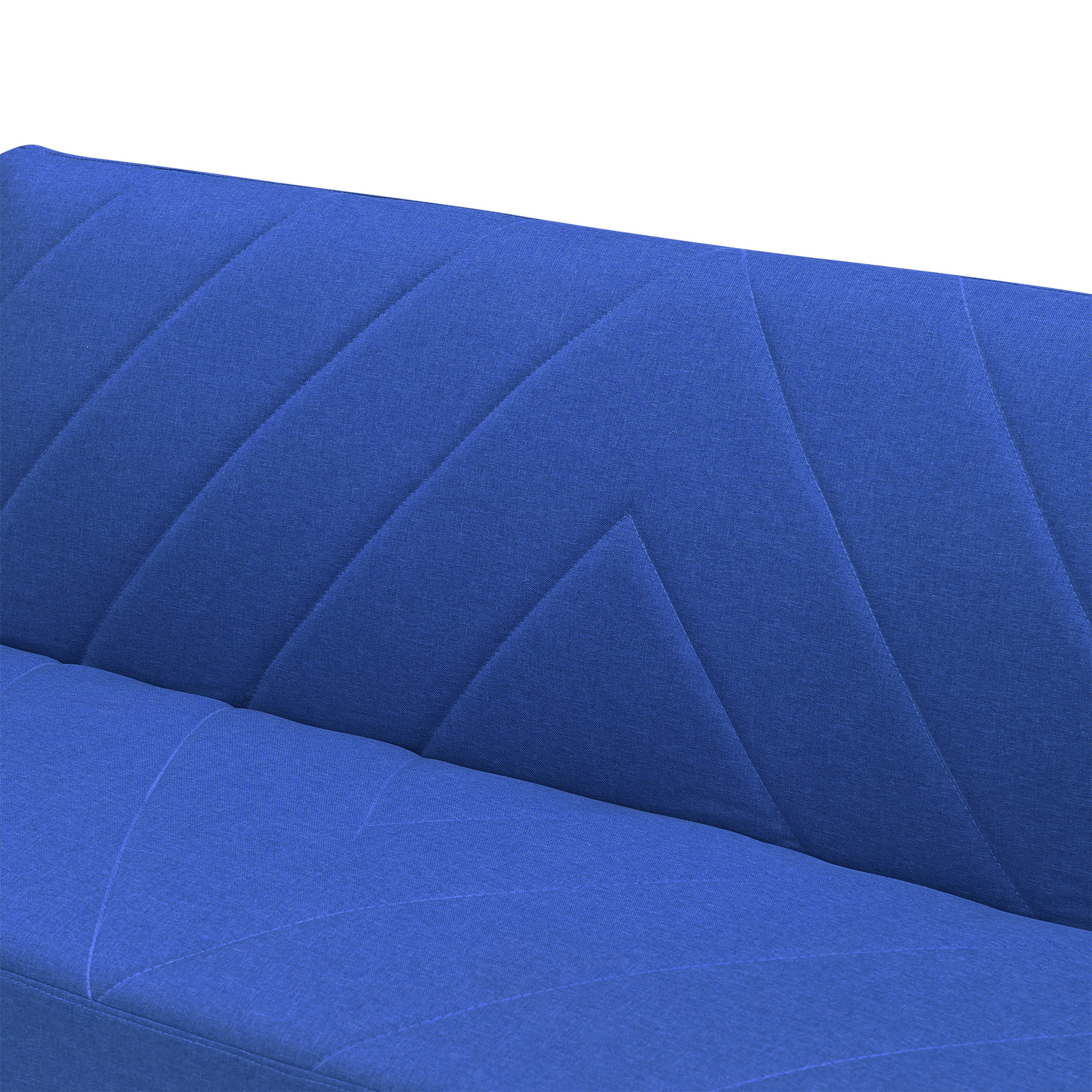 Aukfa Futon Convertible Sofa Bed- Twin Size- 5 Wooden Legs- Space Save- Blue