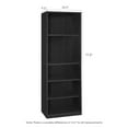 thumbnail image 5 of Furinno JAYA Simply Home 5-Shelf Bookcase, Black, 5 of 9