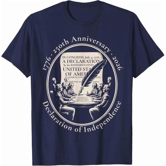 1776 250th Anniversary Declaration of Independence 2026 T-Shirt Unisex S-5XL Hot Trending Shirt Birthday Gift
