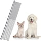 thumbnail image 1 of Peine de acero inoxidable para mascotas, peine de aseo para mascotas, peine de dientes redondos para perros y gatos con pelo enredado, 19x3 cm, 1 of 5